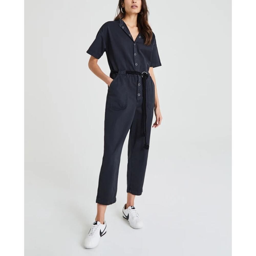 NWT AG Adriano Goldschmied Emery Jumpsuit in Sulfur Black - Size: Small